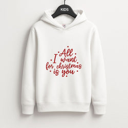 All I Want For Christmas Is You Stars Kids Hoodie