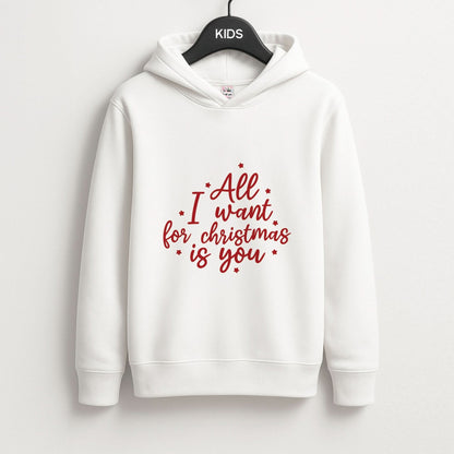 All I Want For Christmas Is You Stars Kids Hoodie