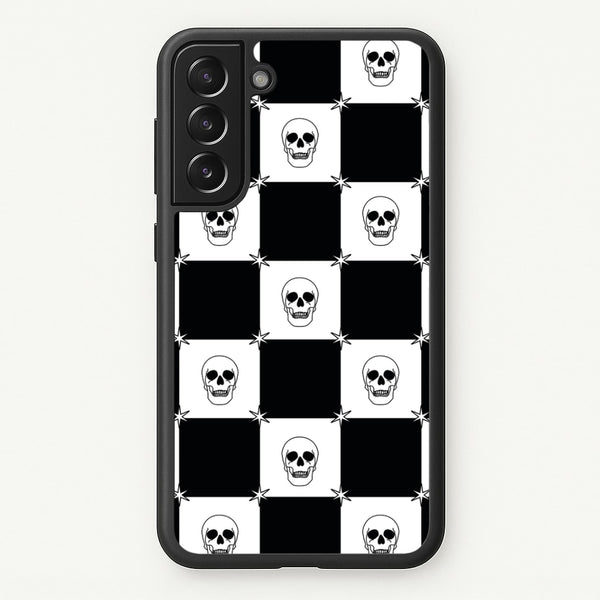Checkered Skulls Pattern Galaxy S21FE Case