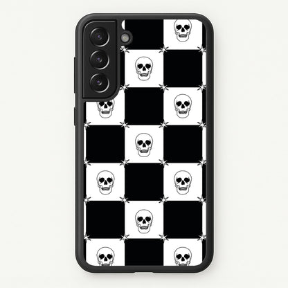 Checkered Skulls Pattern Galaxy S21 Case