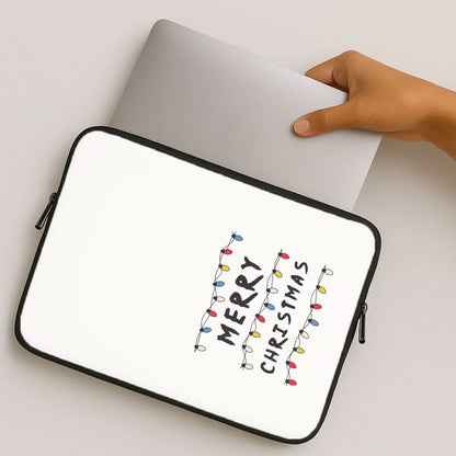 Merry Christmas String Lights MacBook Cover