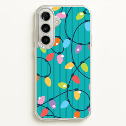 Funky Christmas Lights Pattern Galaxy A56 Case