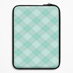 Light Cyan Tartan Christmas Pattern Universal Laptop Sleeve