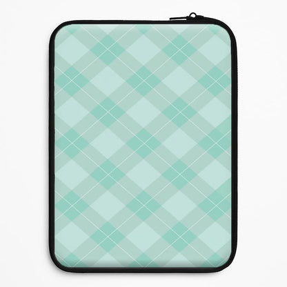 Light Cyan Tartan Christmas Pattern Universal Laptop Sleeve