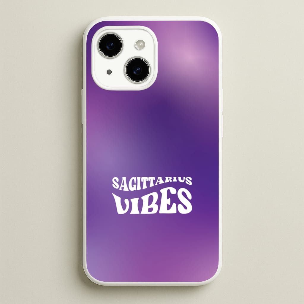 Sagittarius Vibes Gradient Zodiac iPhone 14 Case
