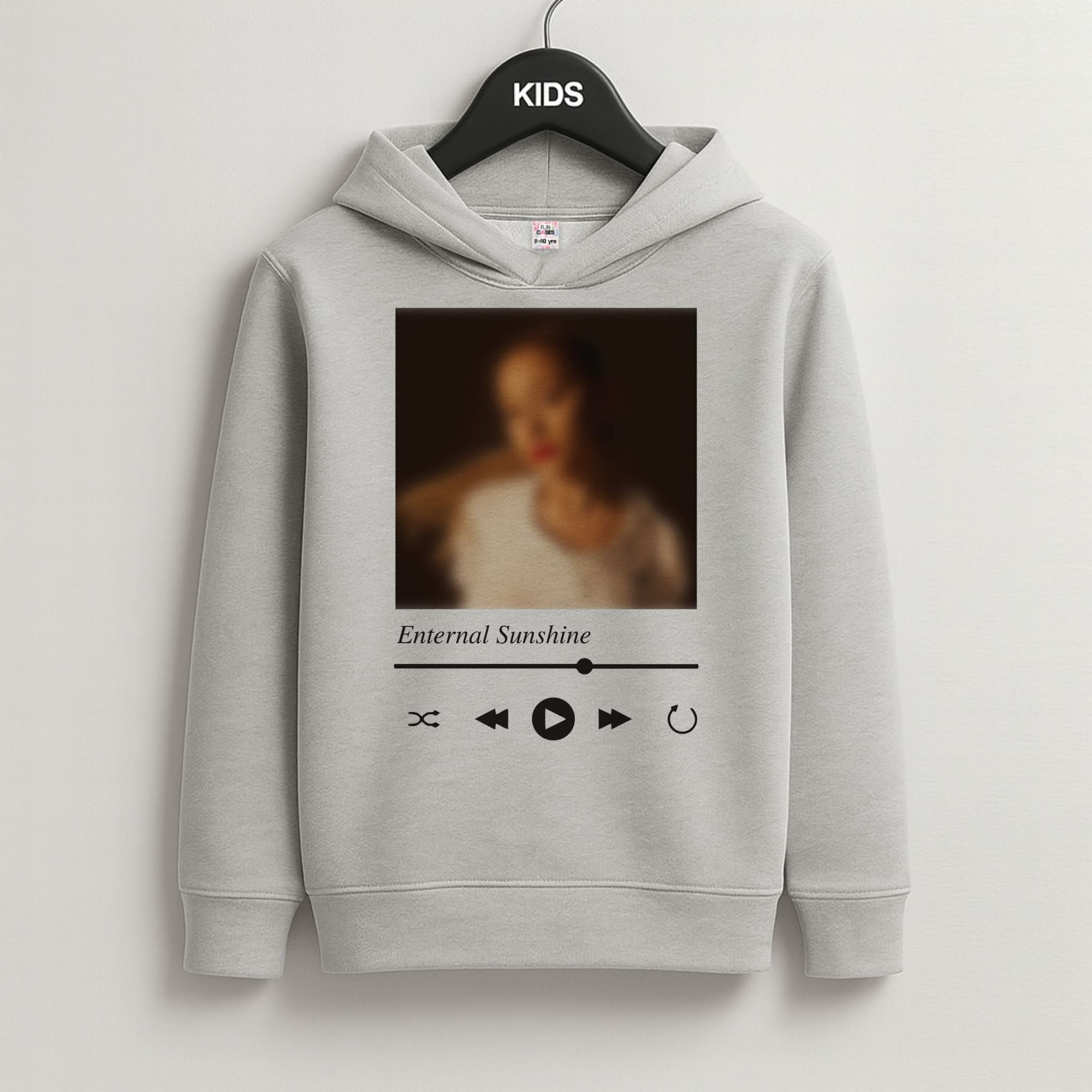 Sunshine Music Player Grey Kids Hoodie