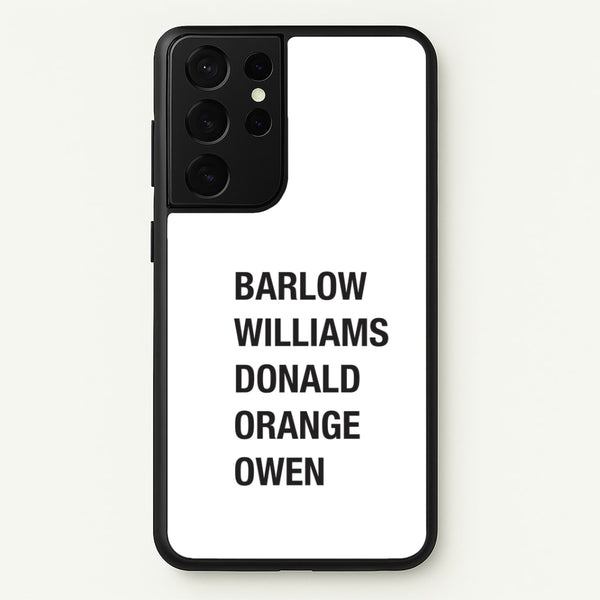 Take Band Members Names Galaxy S21 Ultra Case