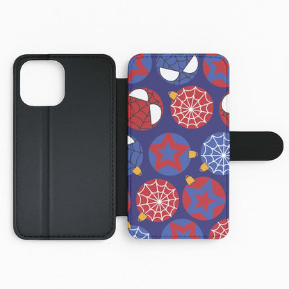 Spider Hero Baubles Pattern Flip Phone Case