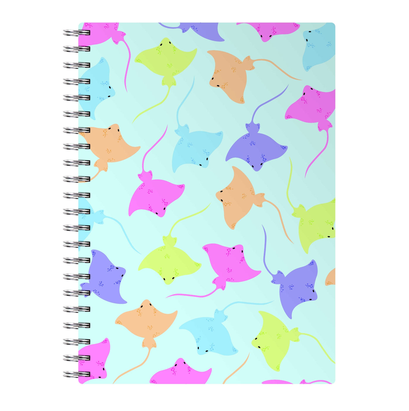 Multi Coloured Sting Ray Pattern - Sealife Notebook
