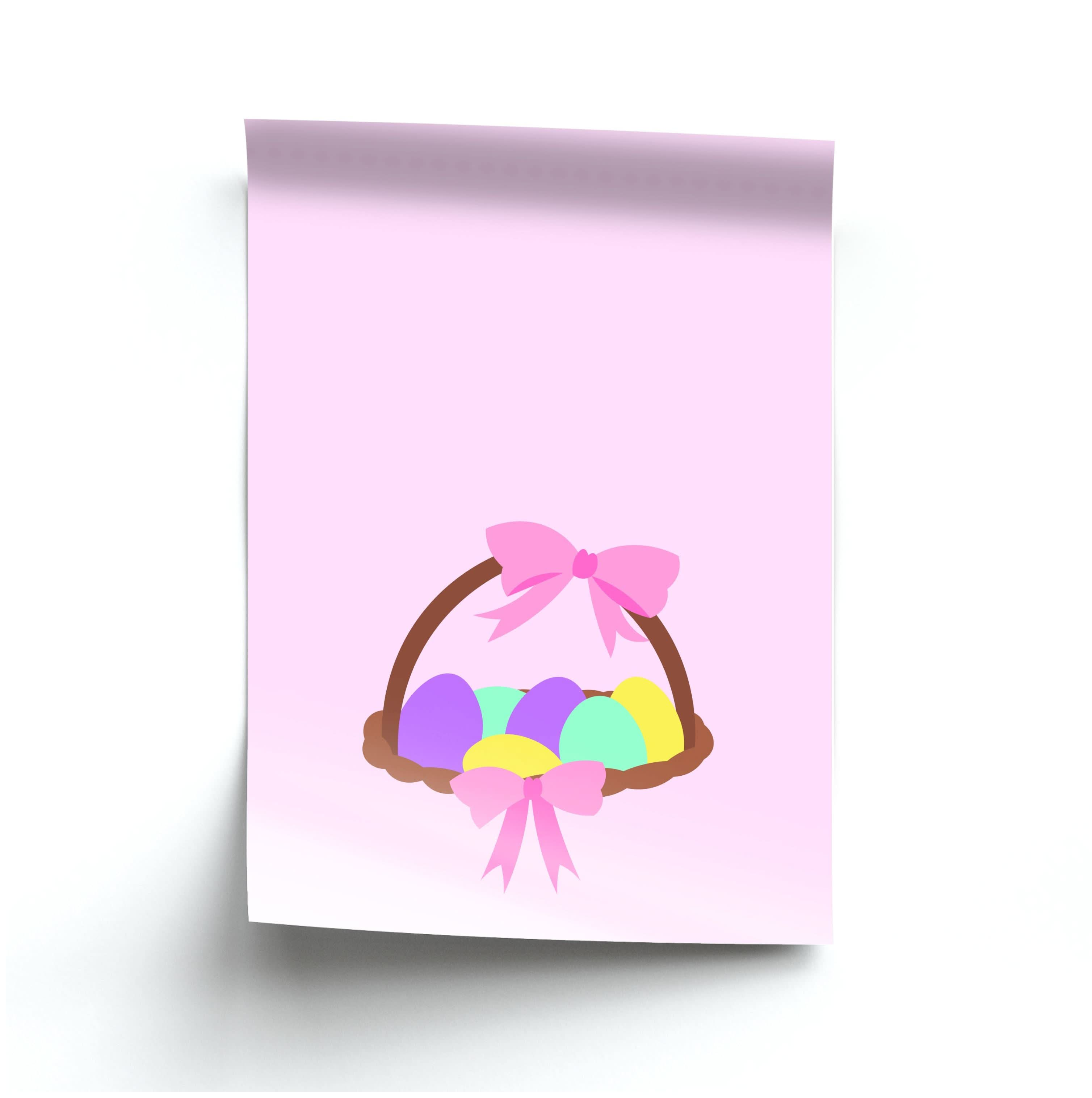 Pink Easter Basket Poster