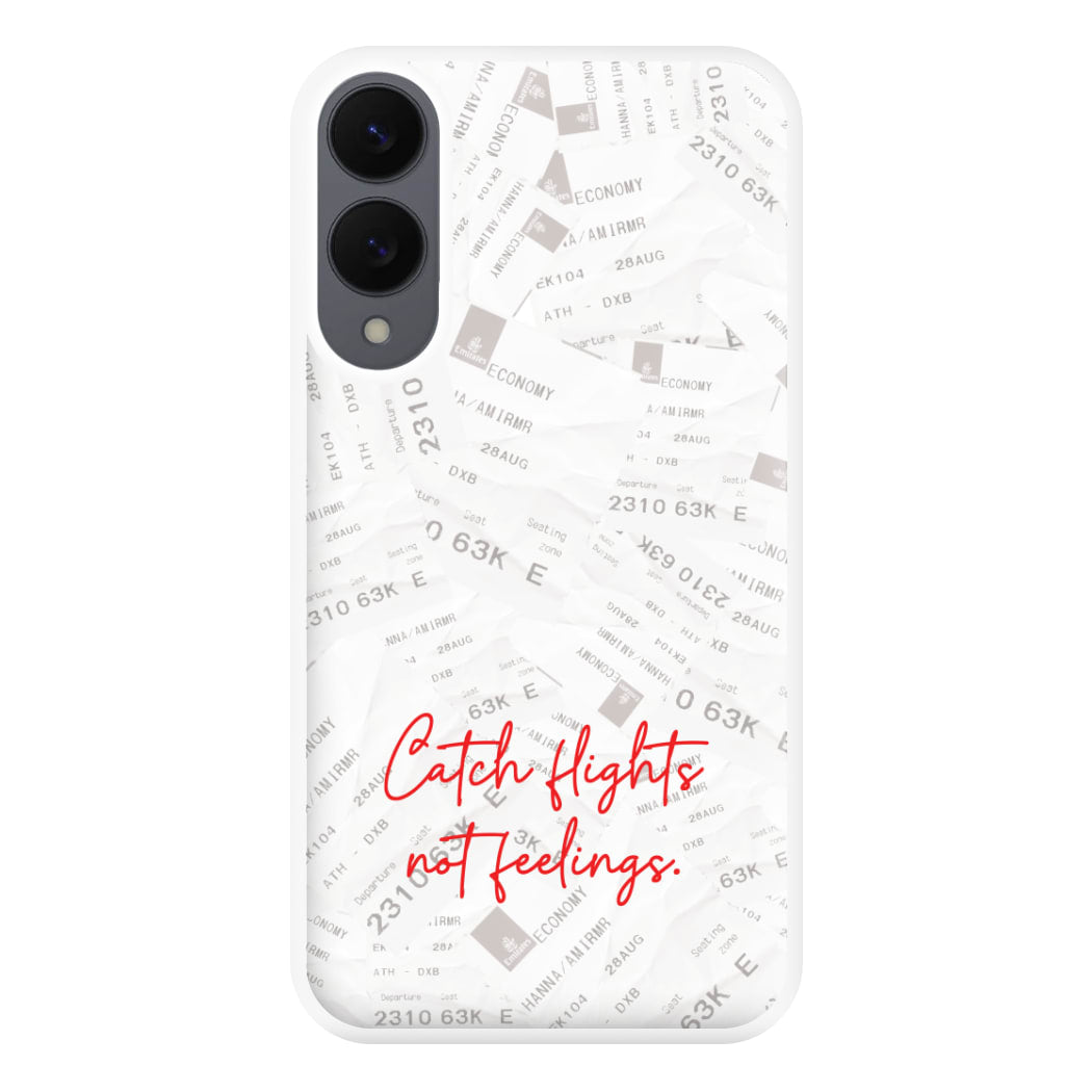 Catch Flights Not Feelings Collage Galaxy S25 Edge Case
