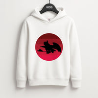 Red Sunset Dragon Kids Hoodie