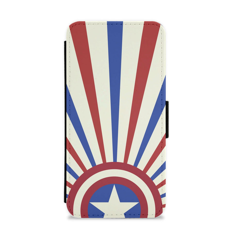 Shield And Stripes Flip / Wallet Phone Case