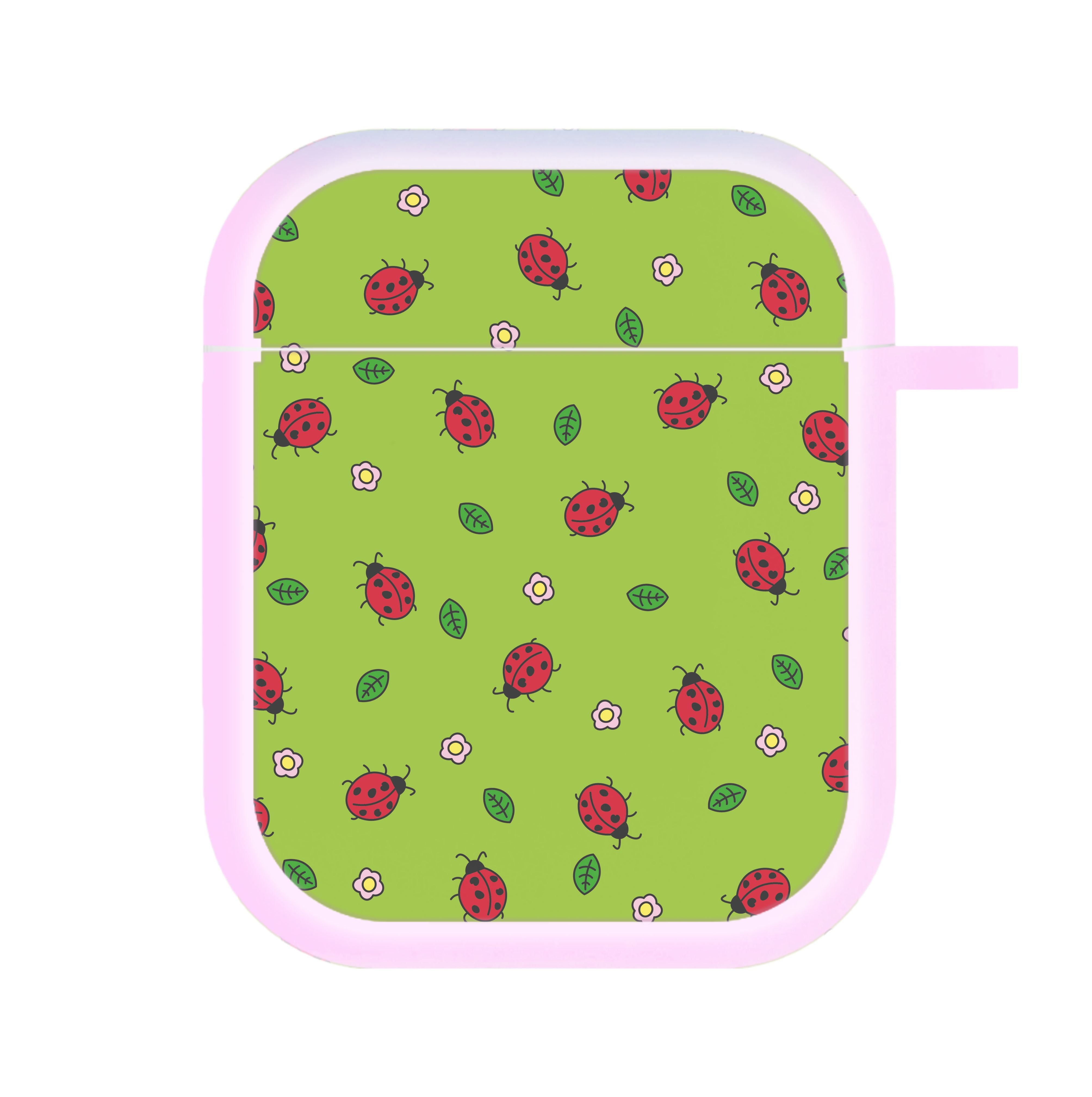 Ladybugs And Flowers - Spring Patterns AirPods Case