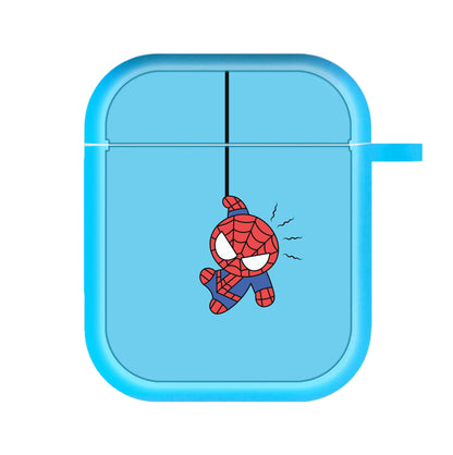 Blue Hanging Spider Hero AirPods Case