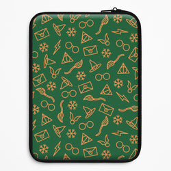 Christmas Wizard Icons Pattern Universal Laptop Sleeve