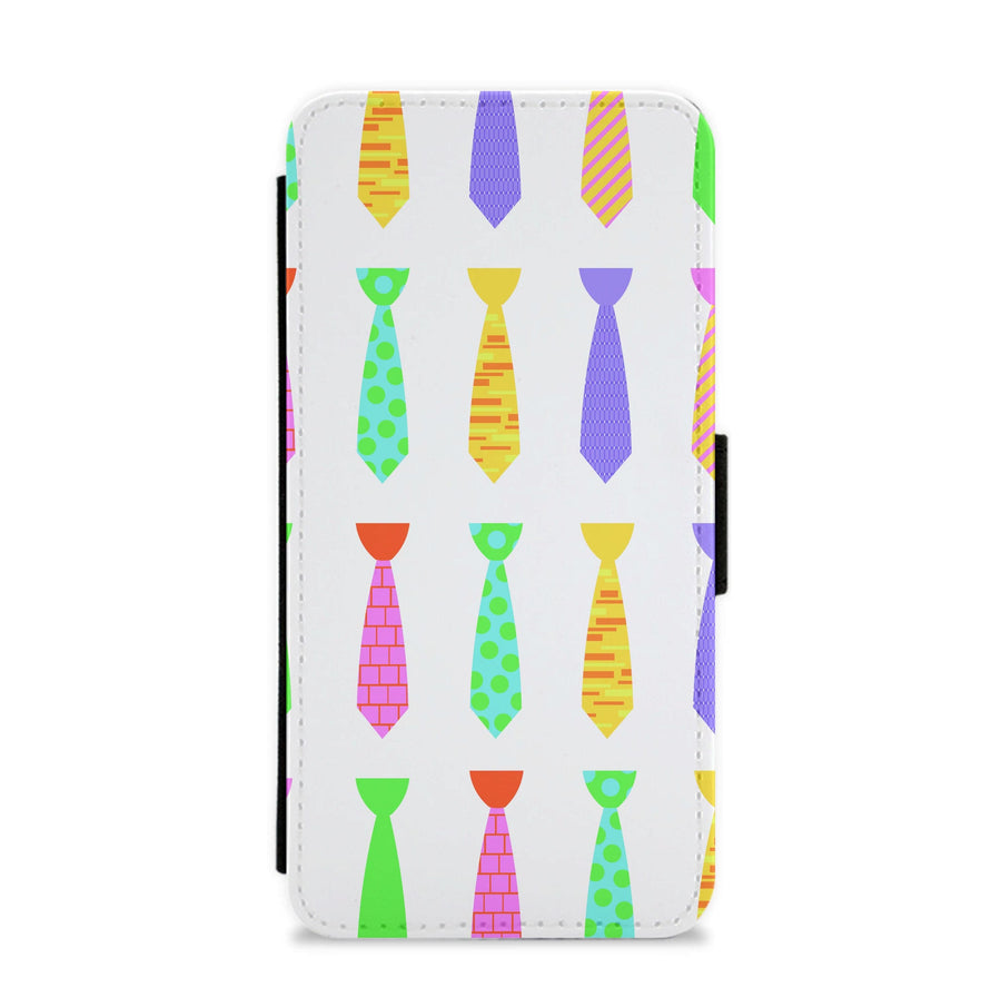 Tie Collage - Personalised Father's Day Flip / Wallet Phone Case