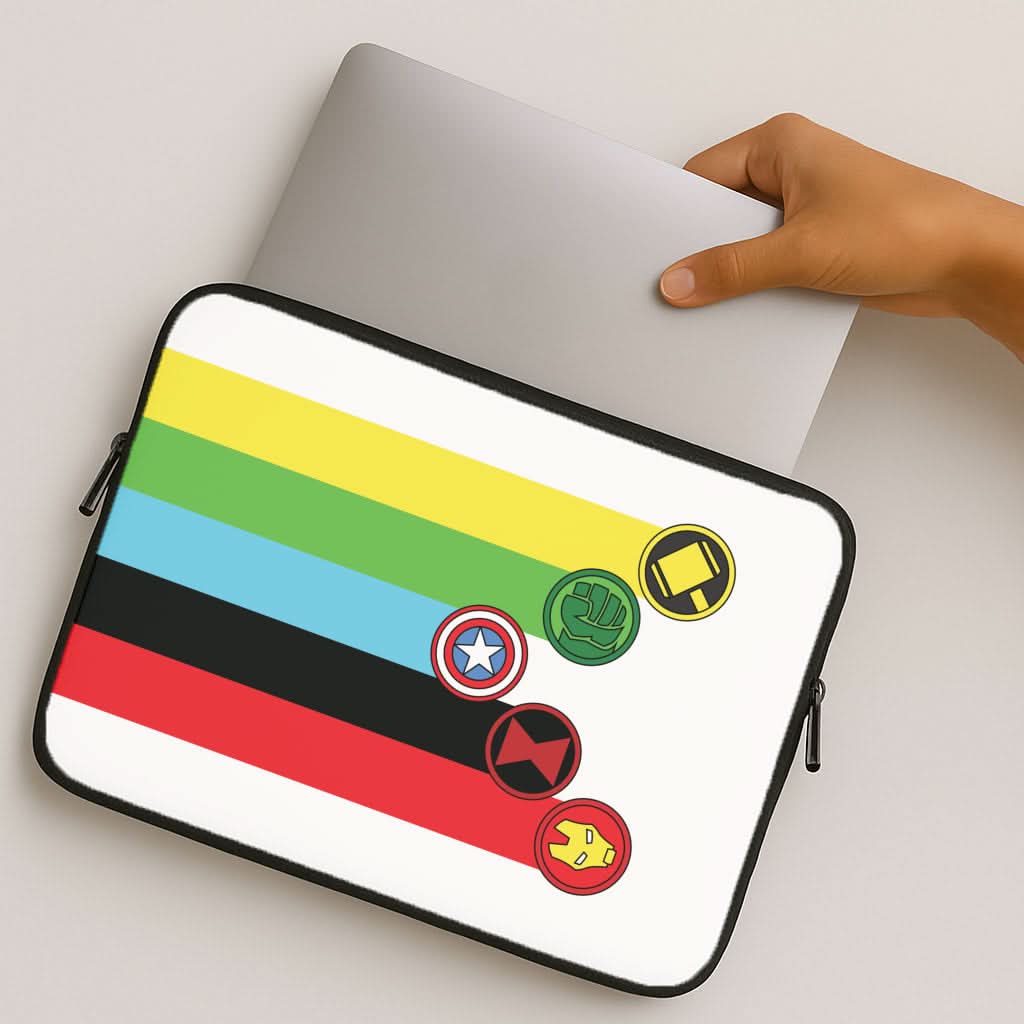 Superhero Team Colourful Symbols  MacBook Cover