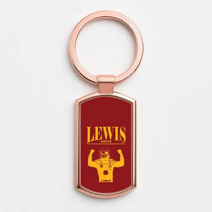 Lewis Red And Gold Rose Gold Keyring