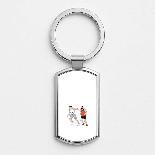 Tommy Marathon Silver Metal Keyring