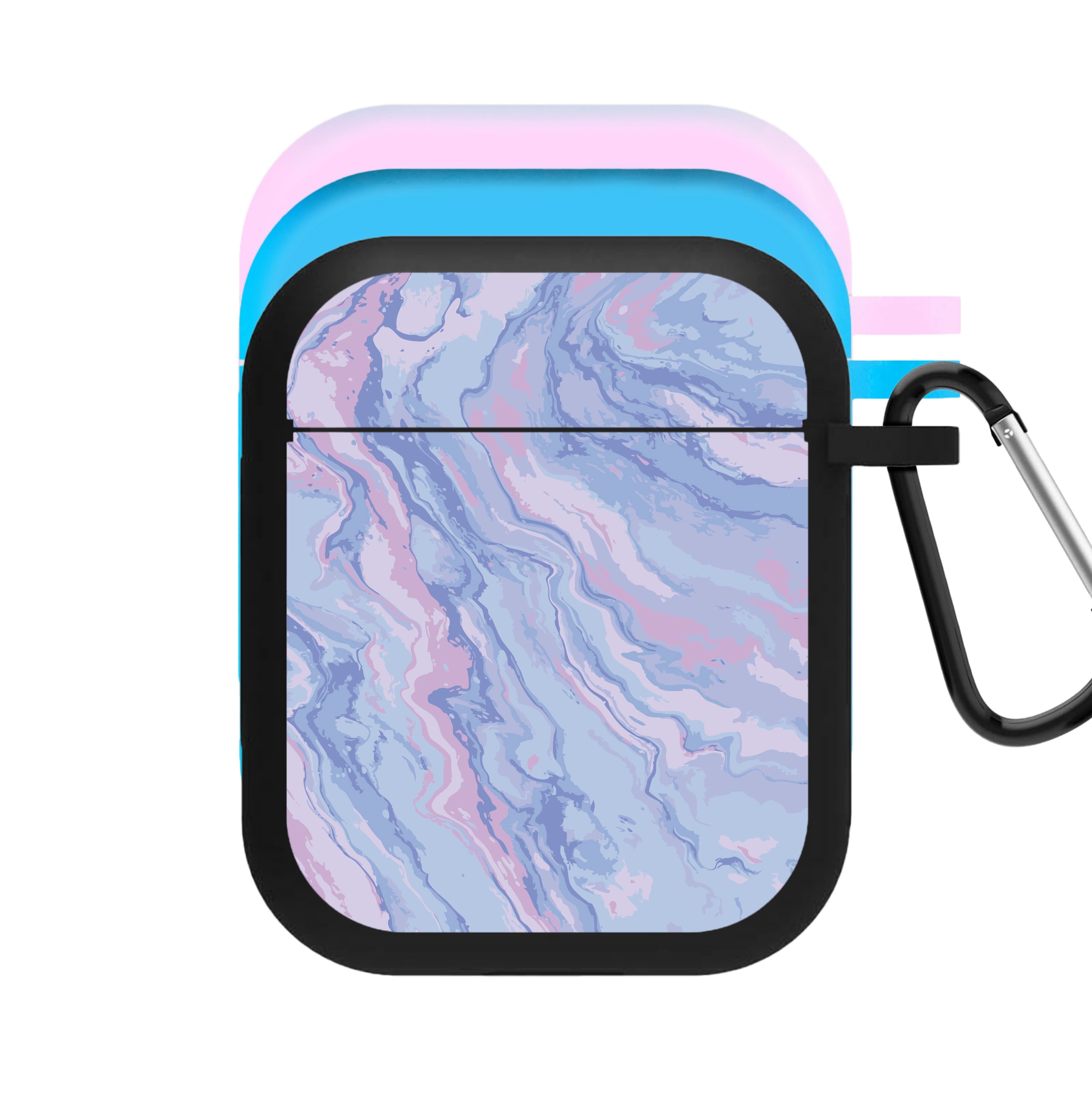 Purple Cloudy Marble AirPods Case