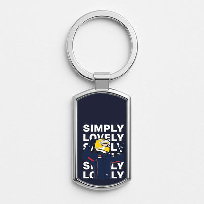 Max Simply Lovely Silver Metal Keyring