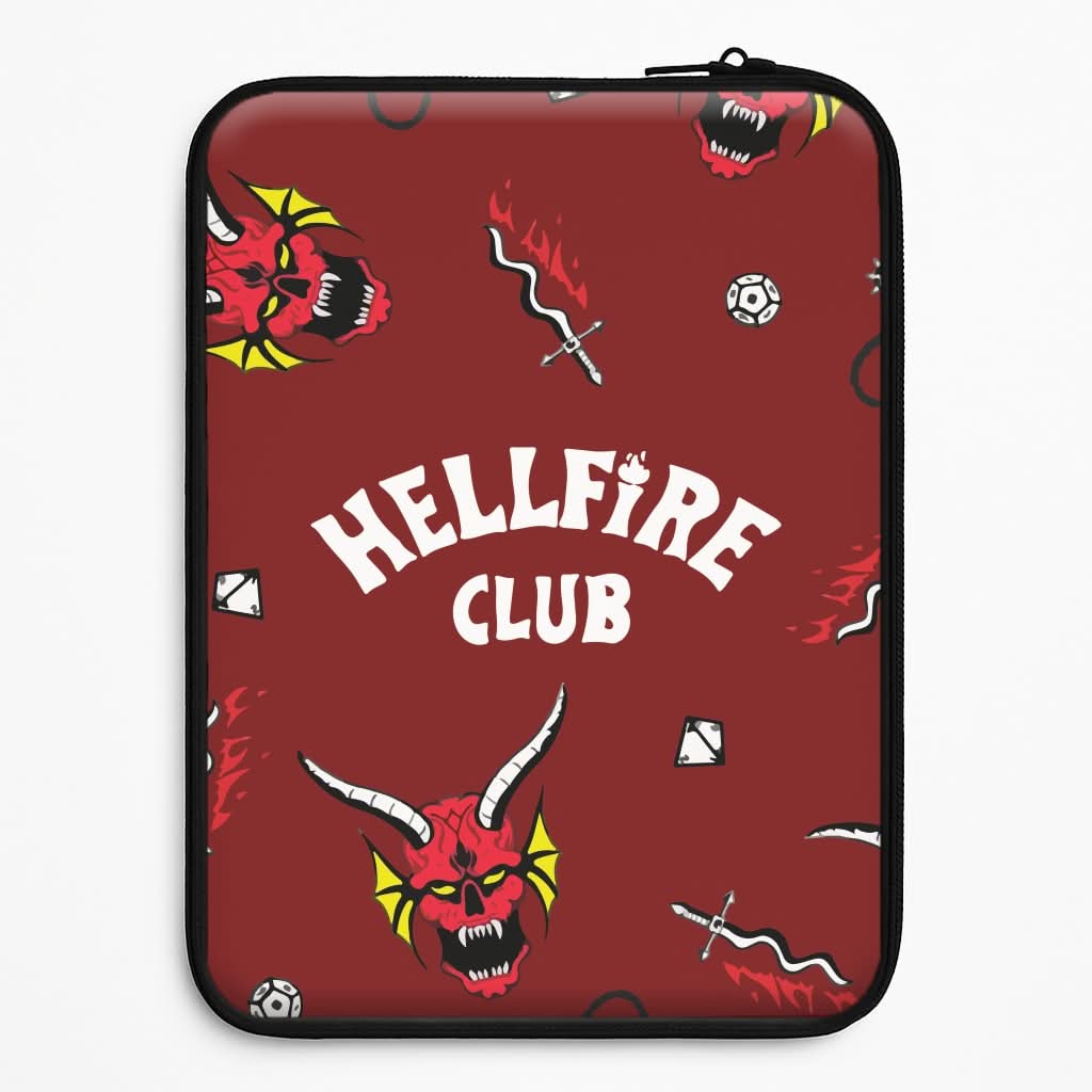 Hellfire Club Icons Collage Red Laptop Sleeve