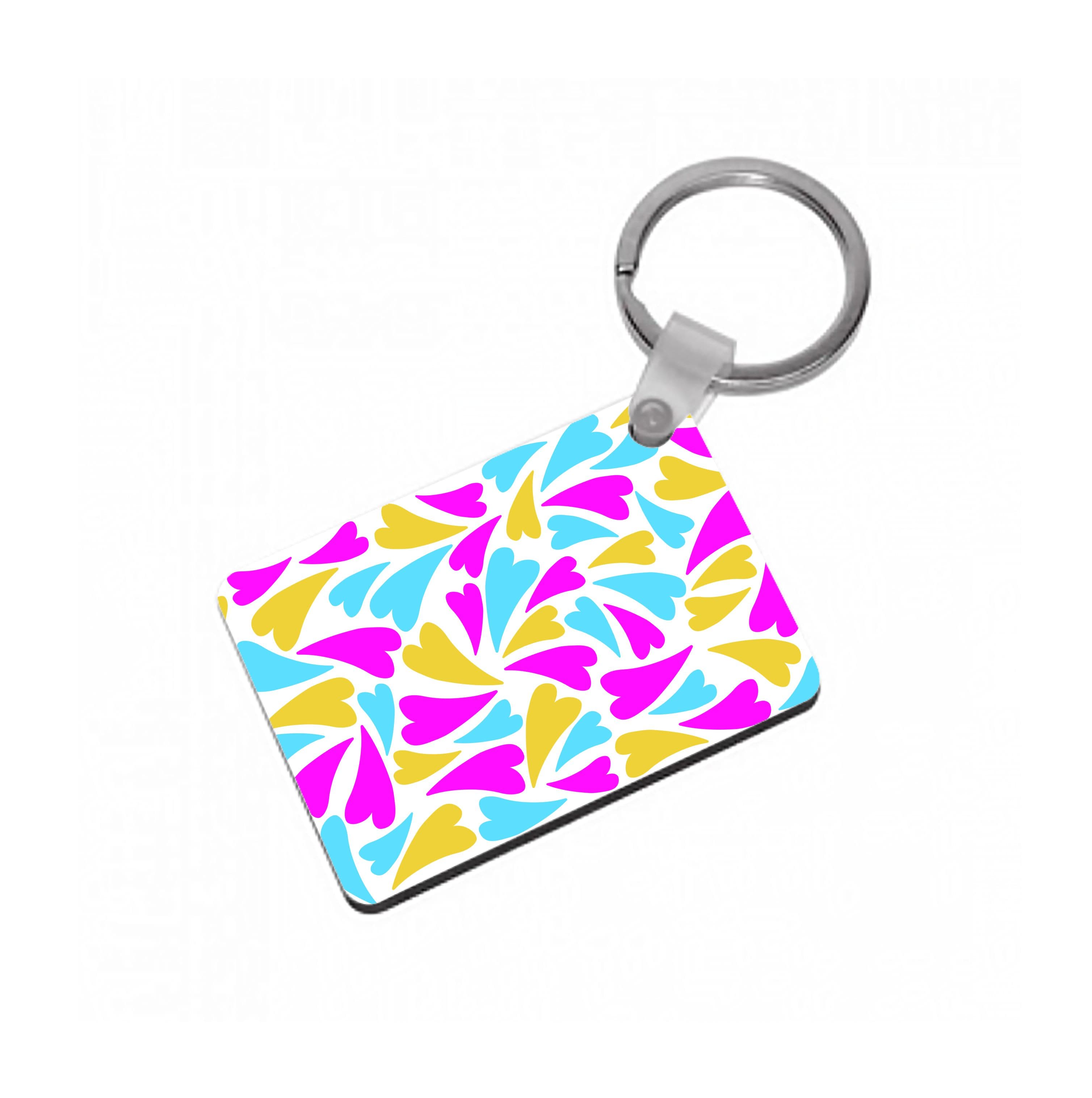 Pansexual Hearts - Pride Keyring