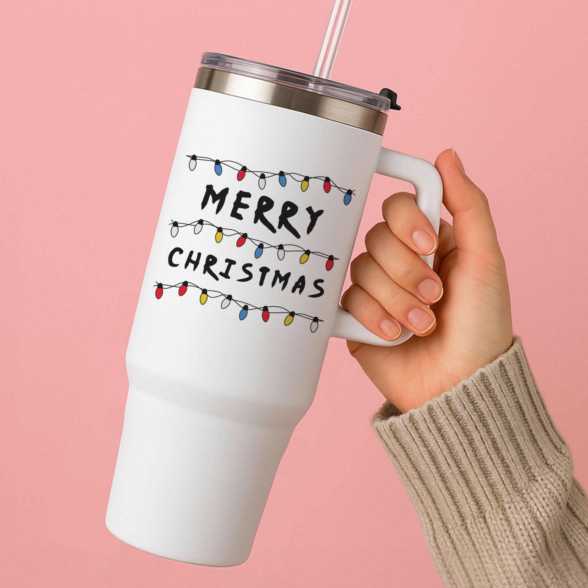 Merry Christmas String Lights Tumbler