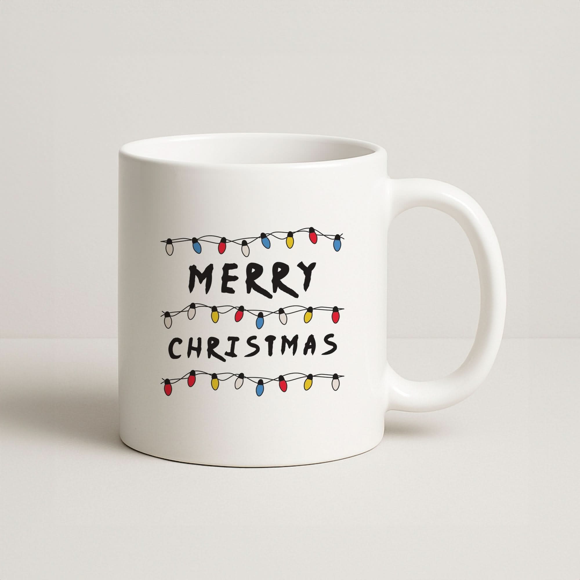 Merry Christmas String Lights Coffee Mug