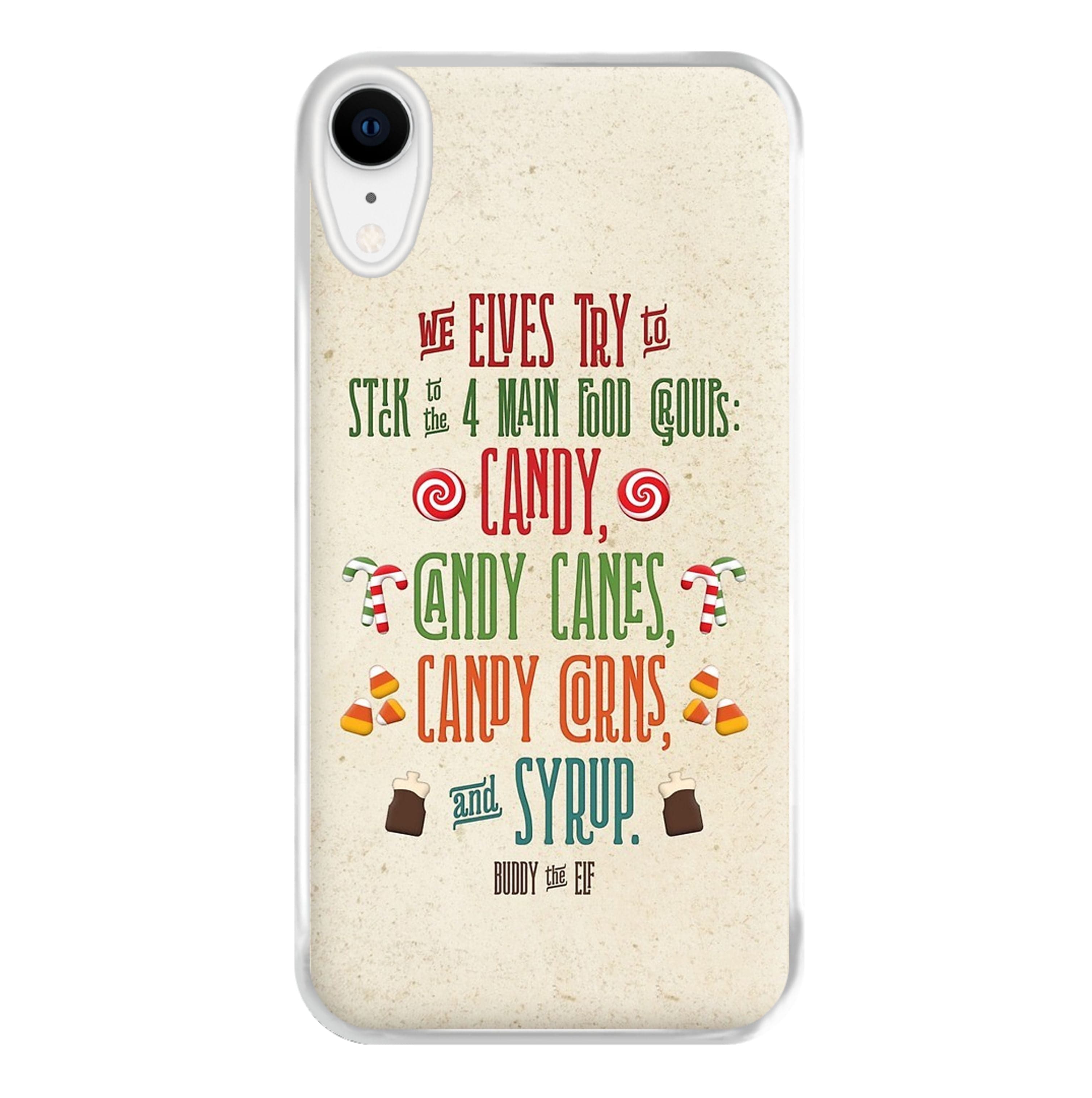 The Four Main Food Groups - Elf Phone Case