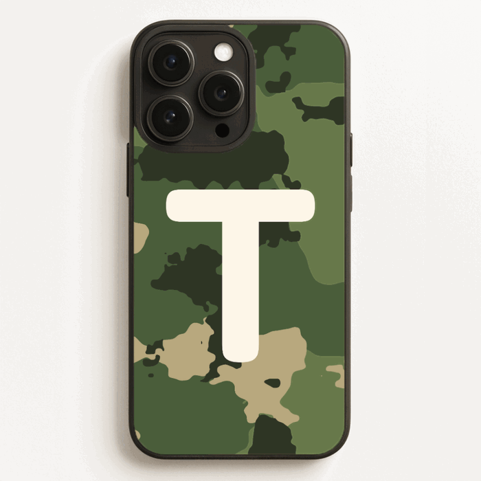 Camo Initial Personalised Phone Case