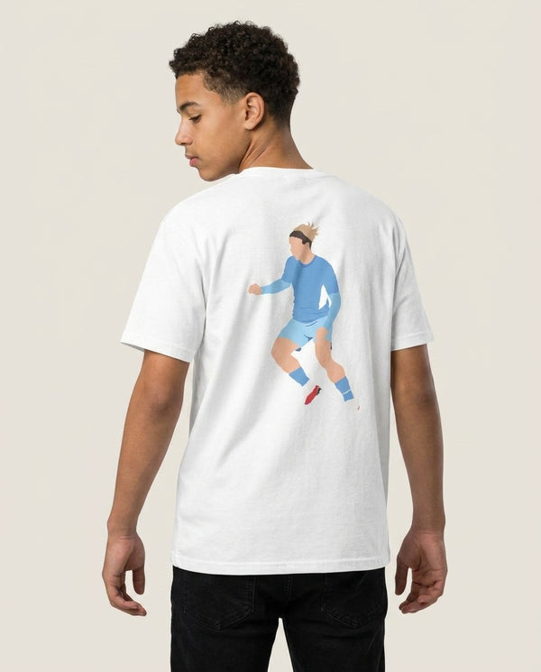 Jack Grealish - Football T-Shirt — White Back, worn