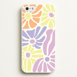 Pastel Abstract Flowers iPhone 5 / 5s / SE 2016 Case
