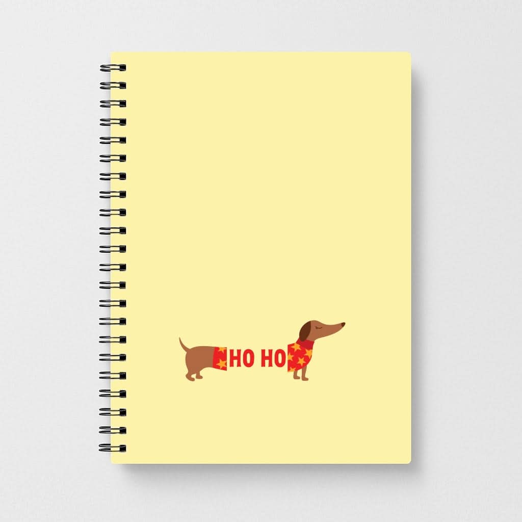 Christmas Jumper Ho Ho Dachshund Notebook