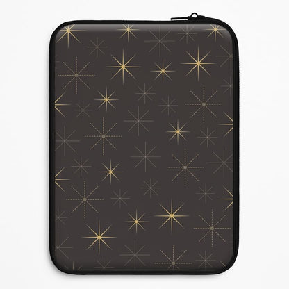 Christmas Gold Stars Pattern Universal Laptop Sleeve