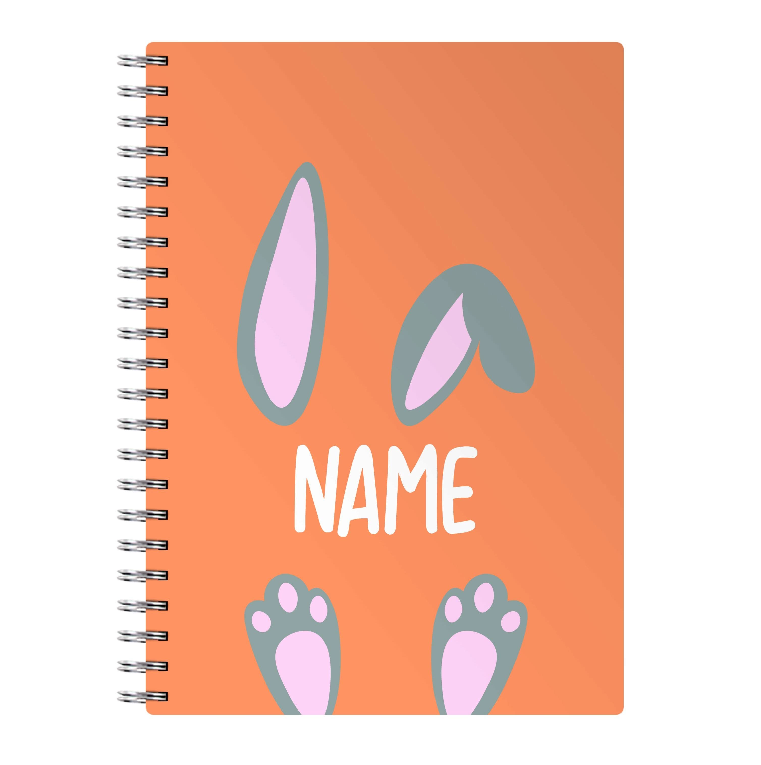 Grey Bunny Personalised Notebook