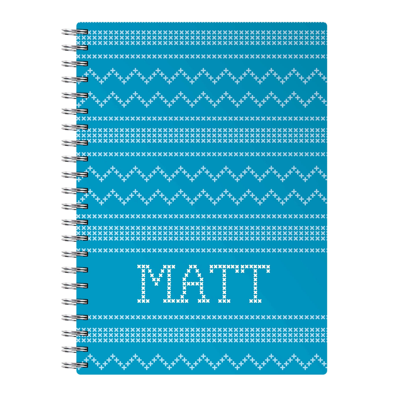 Personalised Christmas Jumper Blue Notebook