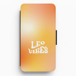 Leo Vibes Gradient Zodiac Flip / Wallet Phone Case
