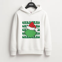 Green Creature Christmas Kids Hoodie