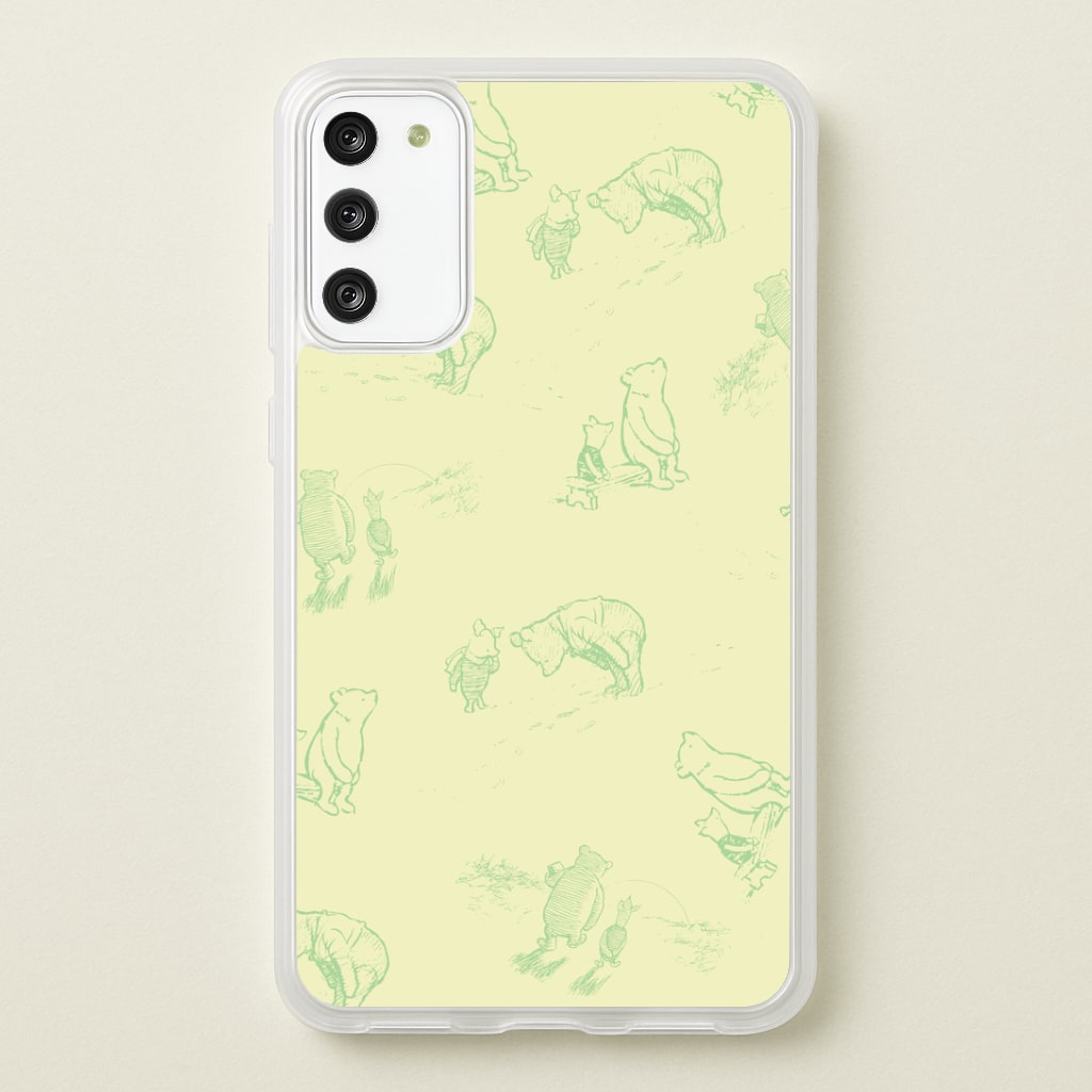 Sketched Winnie Pattern Galaxy A41 Case