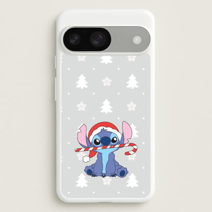 Cute Blue Alien Candycane Google Pixel 9 / 9 Pro Case