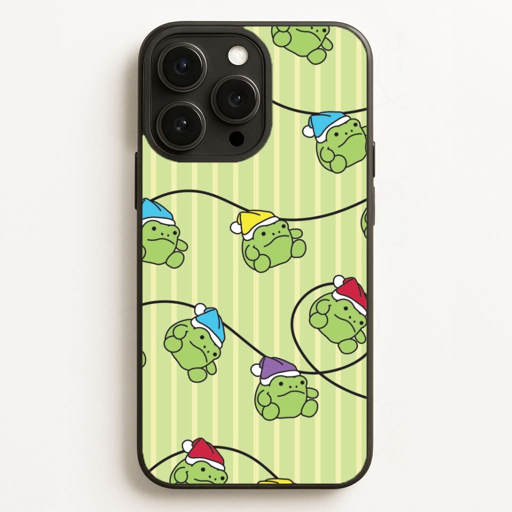 Christmas Frog Plush Fairylights Pattern Phone Case
