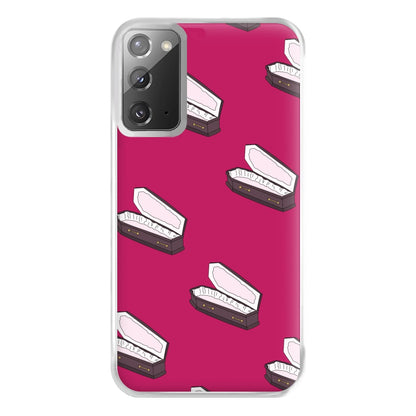 Bright Pink Coffin Pattern Galaxy Note 20 Case