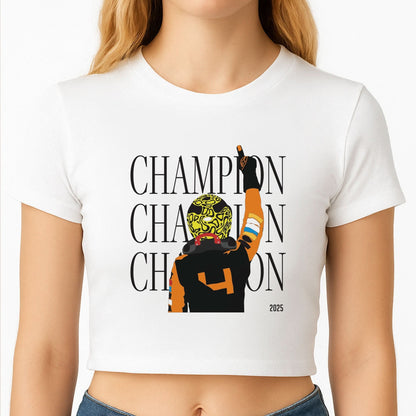 Lando Champion 2025 Crop Top