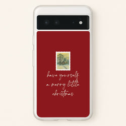 A Merry Little Christmas Stamp Google Pixel 6 Case