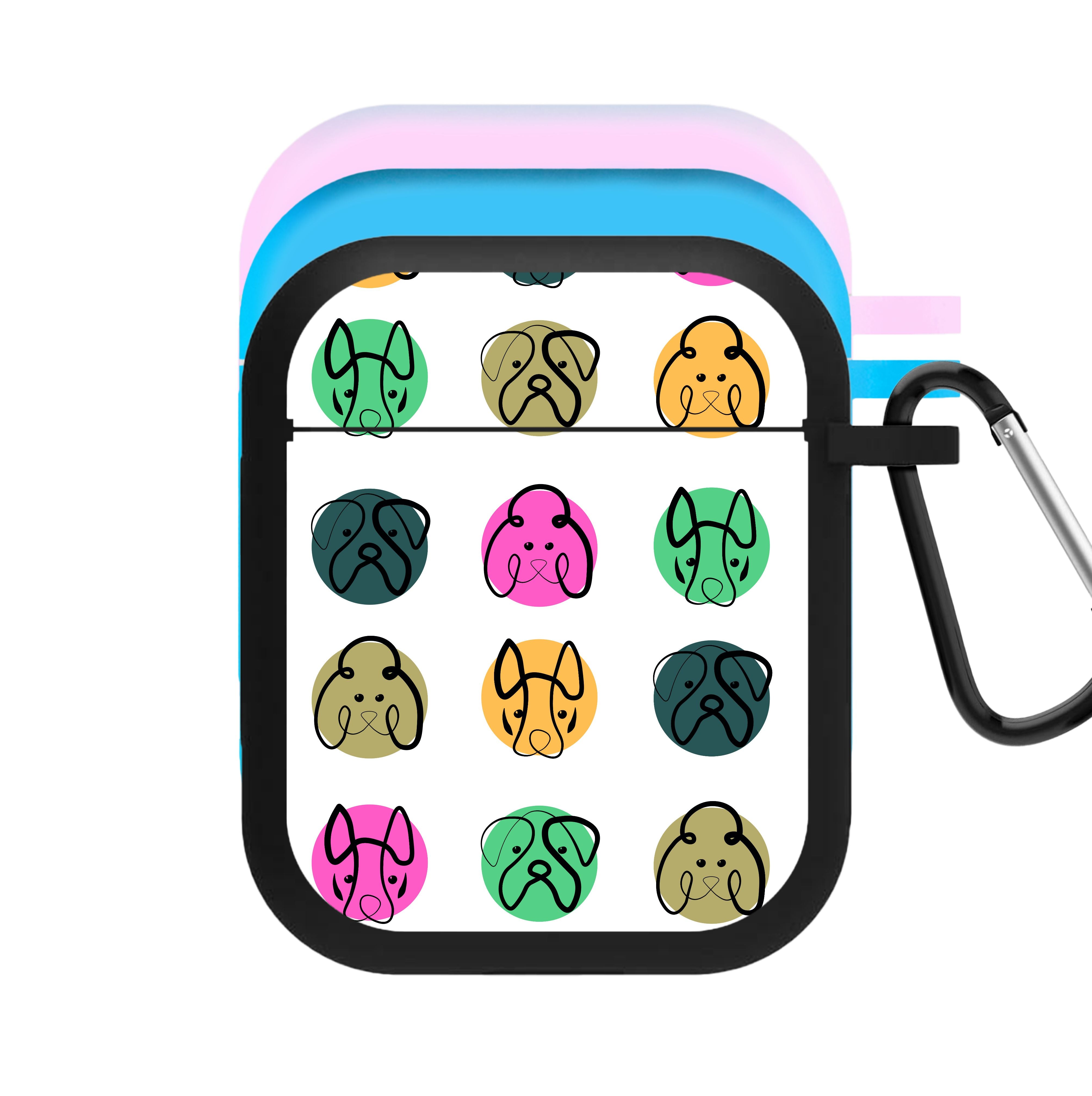 Multi colour dog bones - Dog Patterns AirPods Case