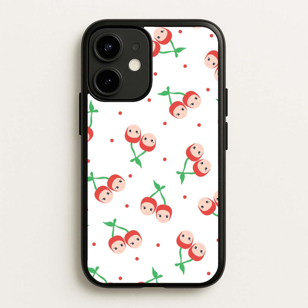 Cherry Angels Pattern iPhone 12 / 12 Pro Case