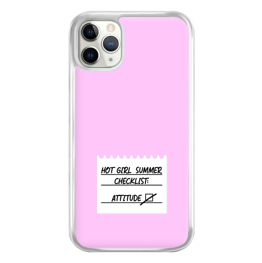 Hot Girl Summer Checklist - Summer Phone Case