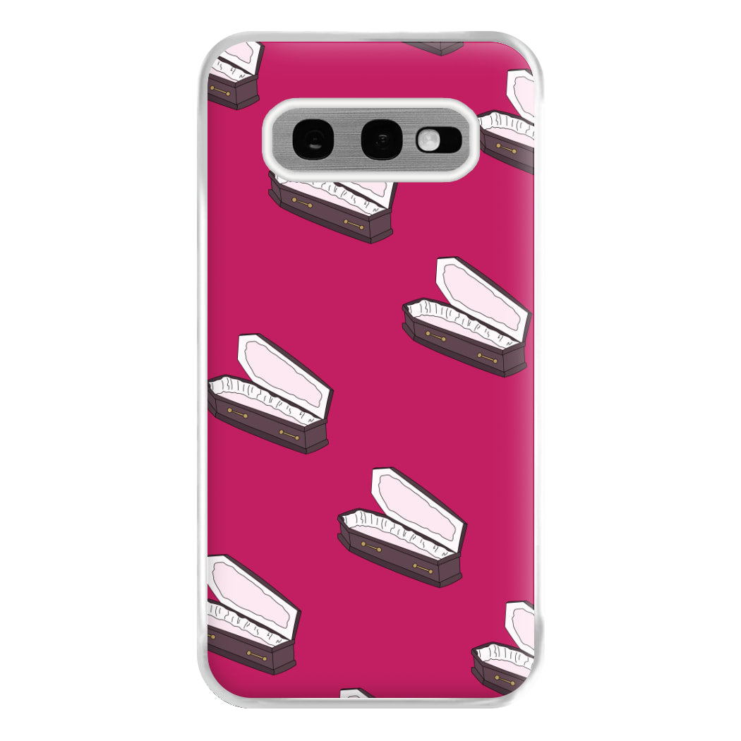 Bright Pink Coffin Pattern Galaxy S10e Case